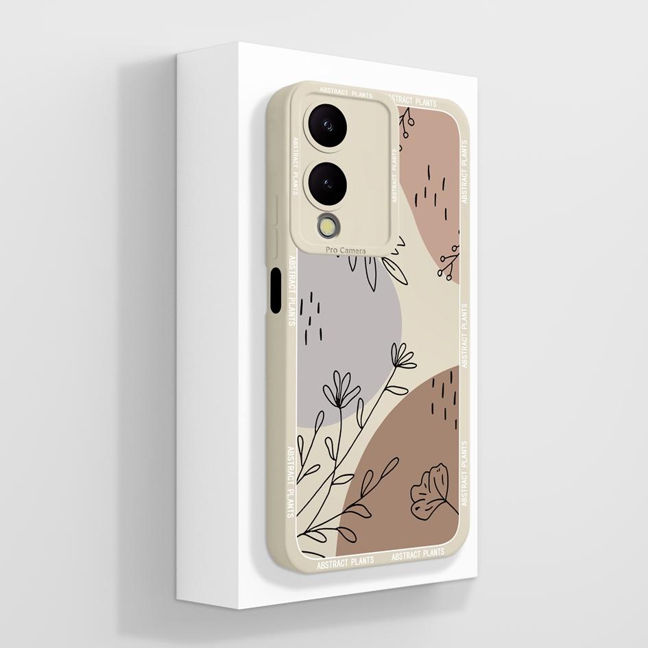 

Чехол для Vivo Y17s Y 17s Y 17 s задняя крышка модный дизайн противоударный защитный матовый мягкий жидкий силиконовый чехол для телефона Vivo бампер Vivo Y17S