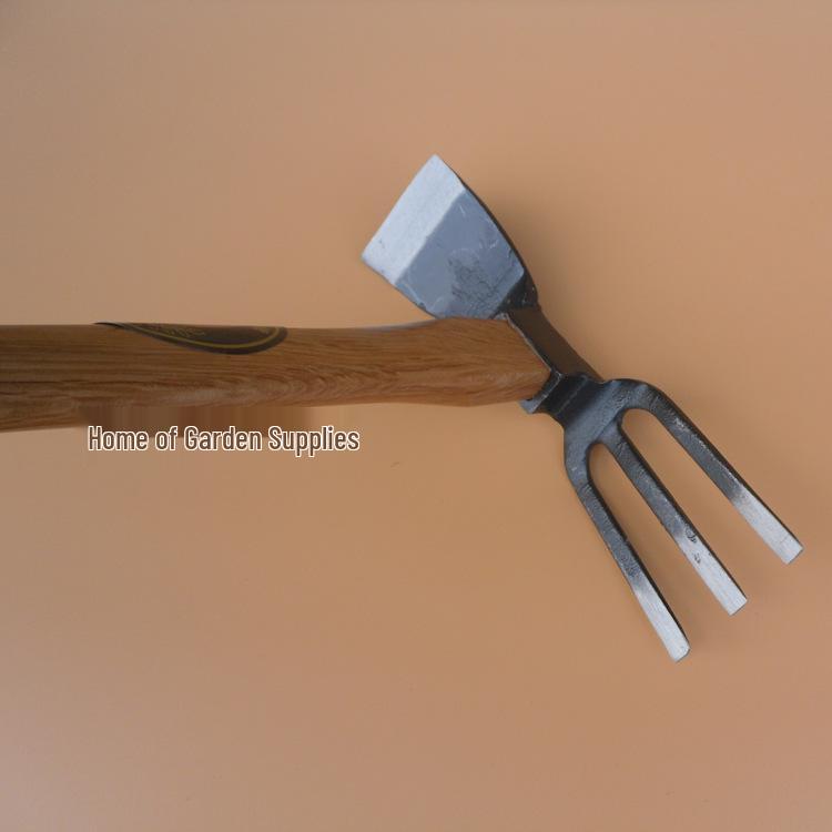 Kujoki No. 7 Forged Small Hoe with Wooden Handle - Durable Gardening Tool for Planting Flowers & Vegetables