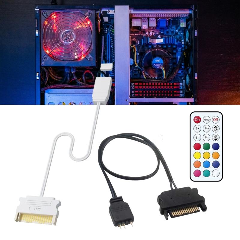 5V ARGB PC Light Sync Converter with 10+ Dynamic Mode Using 15Pin Power Supply
