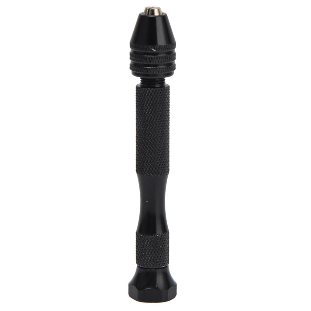 Pin Vise Tool Hand Drill Mini Hand Twist Drill Model Punching 0.3?3.4mm Clamping Range Black