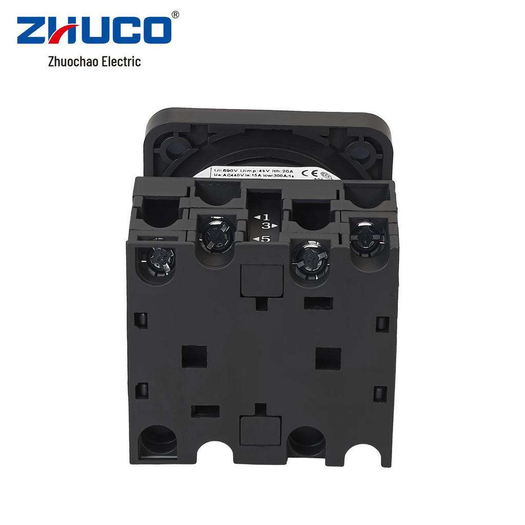Zhuochao LW42A2-2815/LF406 Three-Phase Cam Switch with Zero Position (No Neutral Wire Required)