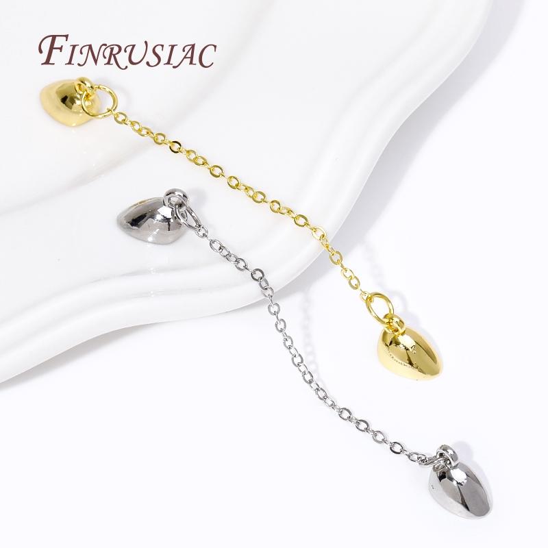 DIY Bracelets Accessories 18K Gold Plated Strong Magnetic Clasps Heart Magnet End Clasp Connectors For Jewelry Making Fittings