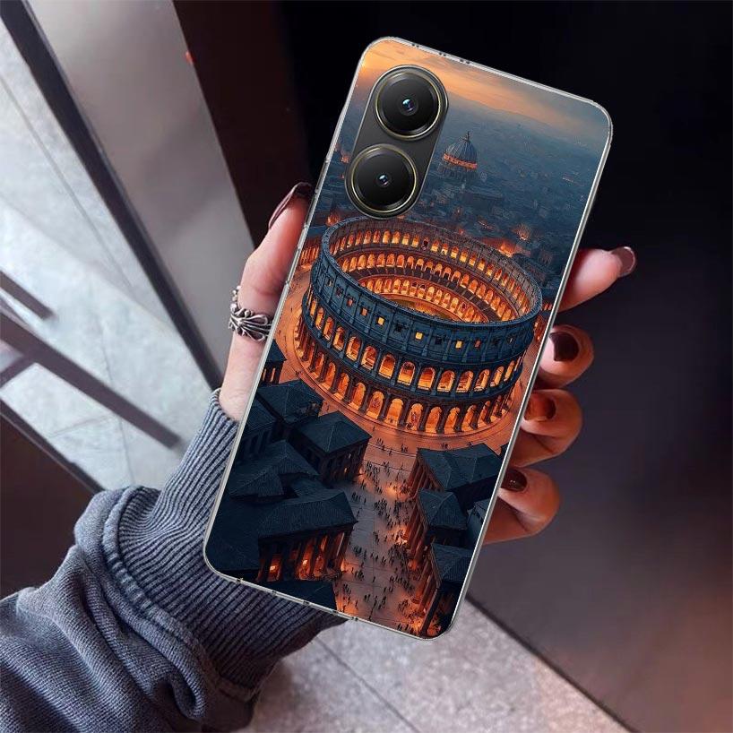 Roman Colosseum Phone Case For Xiaomi Poco X7 X6 X5 Pro F7 Ultra Redmi 15C 15 13 13C 12 12C 10 10A 10C 9 9A 9C 9T Shell Poco X7