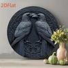 Vintage Raven Vine Wall Art Rustic Farmhouse Decor Halloween Home Decor