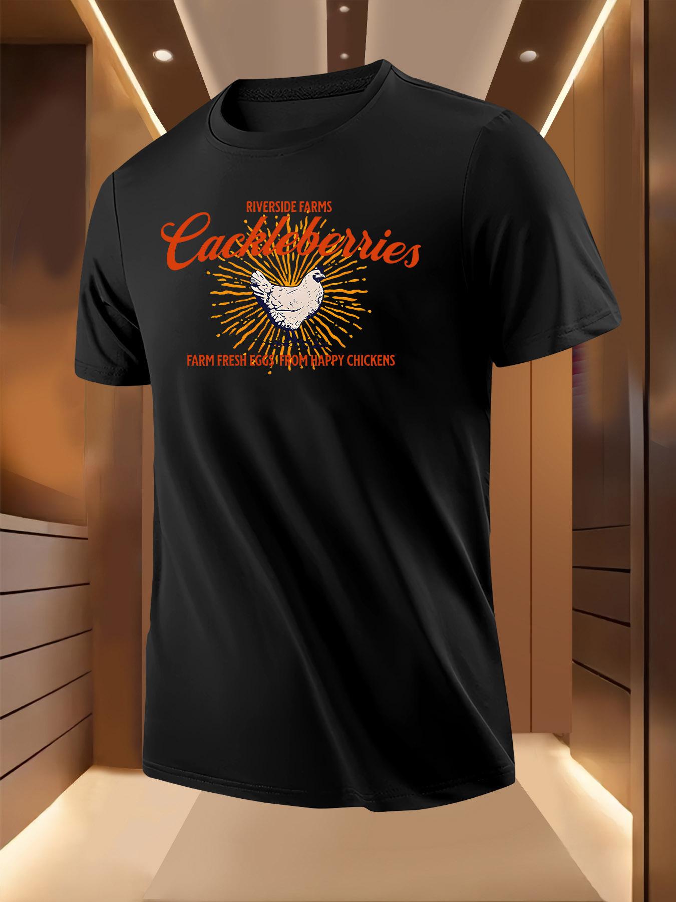 Funny Farm Chicken Graphic Tshirt - Lightweight Breathabl... S