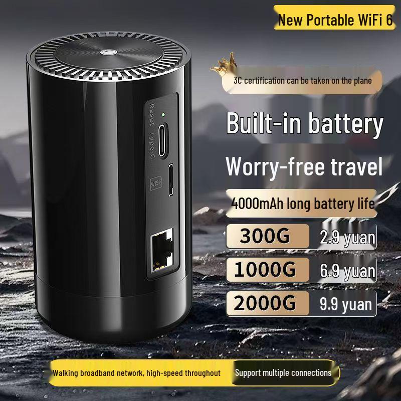 

Portable WiFi6 4G/5G Smart Router: No Cable Needed, Ideal for Home & Office 1000