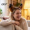 Wolf Ears for Costume Fluffy Fox Headband Party, 3D Plush Ear Party Dress Up Accessories Hair Accessories, Decorative Hairband Women Girls Cosplay