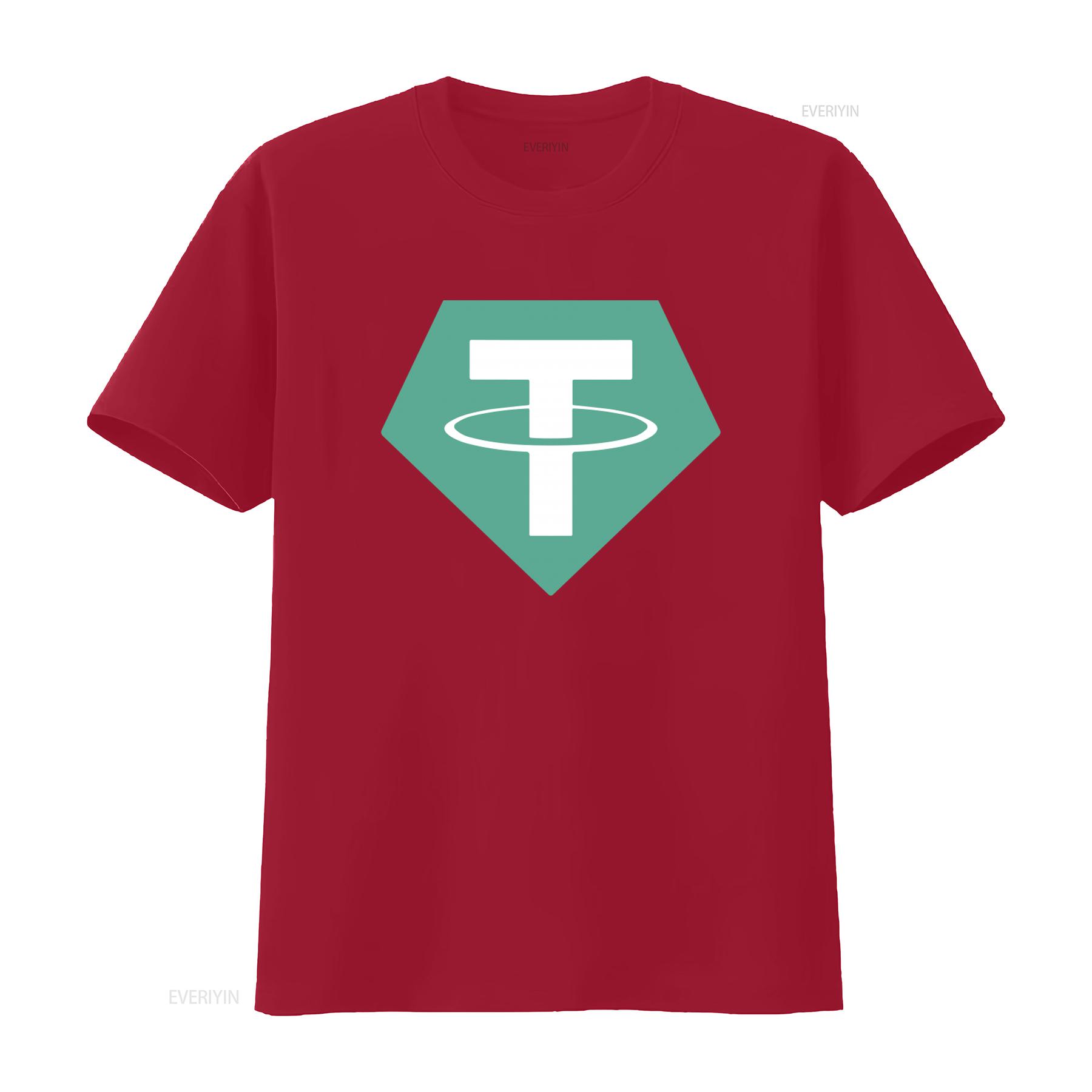 Usdt Tether Small Logo Cryptocurrency Bitcoin Crypto Coin Softstyle T Shirt vintage Washed Stretched streetwear S