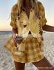 Hot Sale Casual Holiday Shirt Set Beach 1D Printed Shirt Shorts Women's Suit Customized-Made