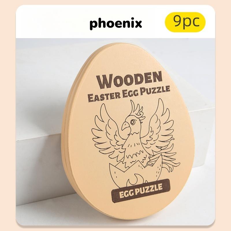 Holz Dinosaurier Ei Puzzle Buntes Ei Tangram Puzzle Frühe Bildung Farberkennung Übung Kinder Hand-Auge-Koordination Spielzeug