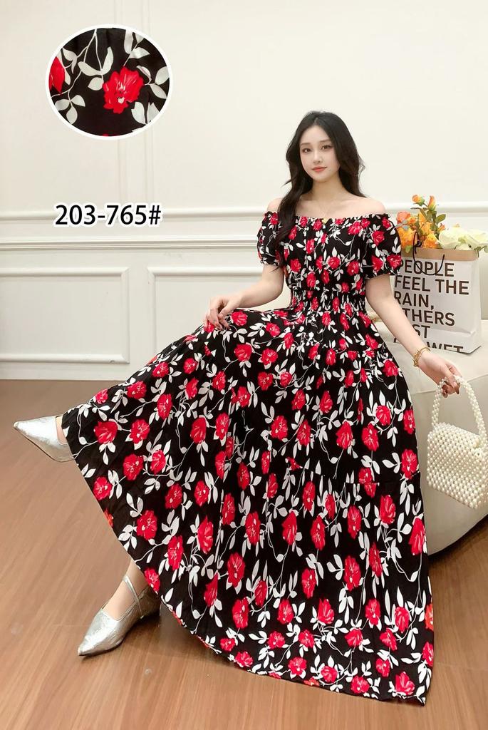 2024 Women's Beach Dress Short Sleeve Floral Dress Cotton Travel Vacation Bohemian Skirt Summer Halter