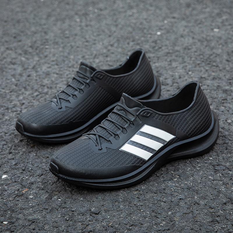 

Fashion low-top men and women couple waterproof shoes rain shoes men s new casual outer wear non-slip rain boots rubber shoes four seasons 36 чёрный