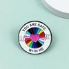 Custom Heart Glitter Alloy Brooch: Fashionable English Letter Pin for Backpacks, Clothes, and Accessories