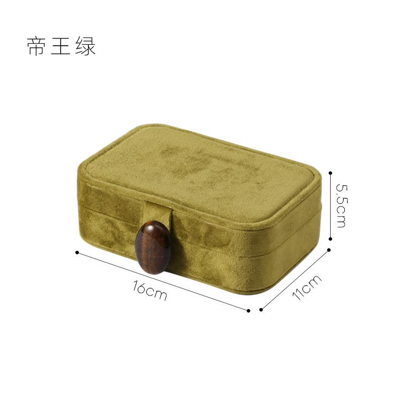 Natural Stone Velvet Jewelry Box for Earrings, Rings, Necklaces, Portable Travel Storage Jewelry Box