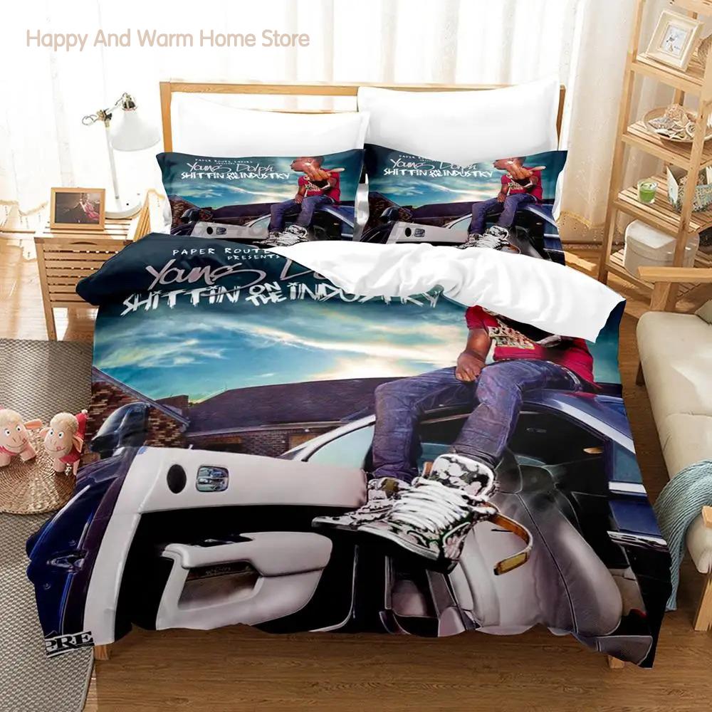 

Young Dolph Bedding Set Single Twin Full Queen King Size Bed Set Aldult Boys Bedroom Duvetcover Sets 3D Print roupas de cama EU single(135x200cm)