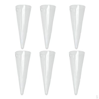 6 Stück Transparente Kegel Hängeblumenvase Heimdeko