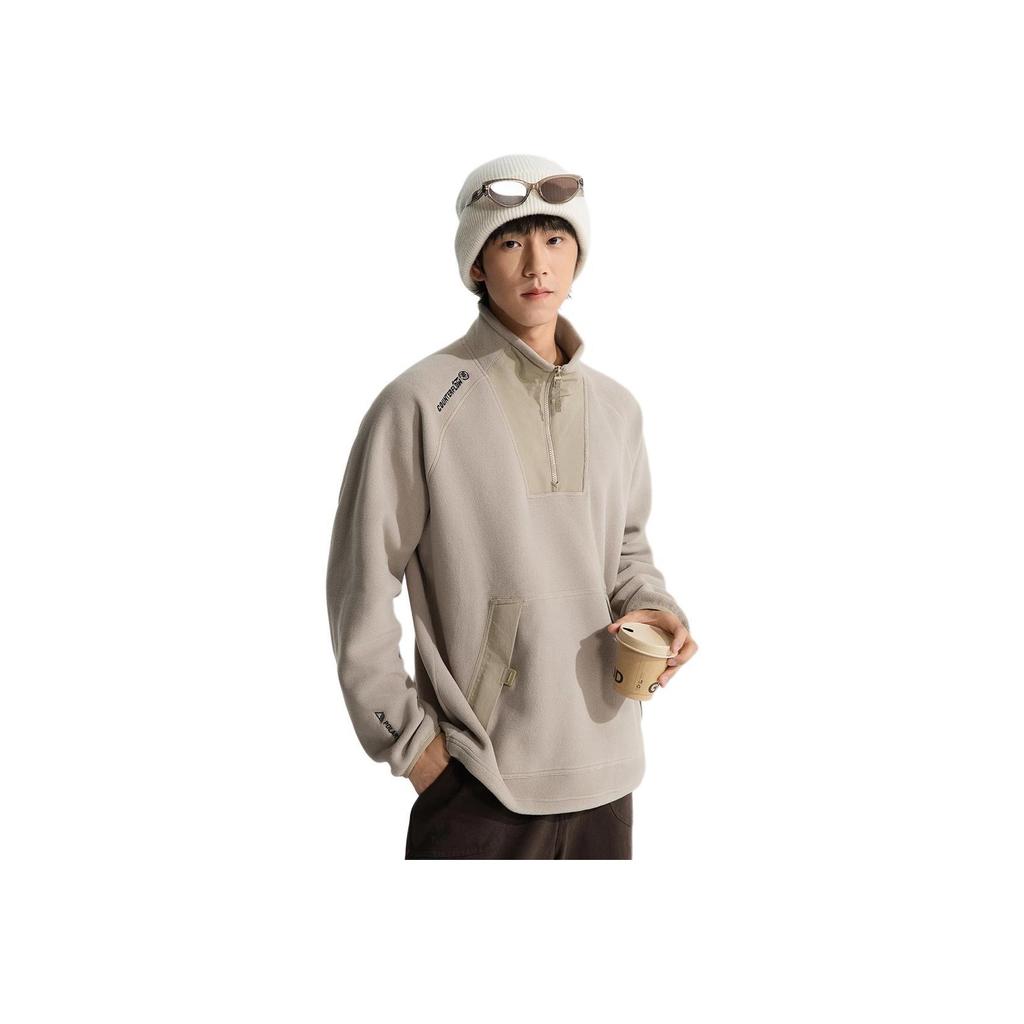 Li Ning Outdoor CF Fleece Warm Locker Pullover Letter Raglan Langarm Stehkragen Fleecejacke Herren Jacken AWDVE29-1