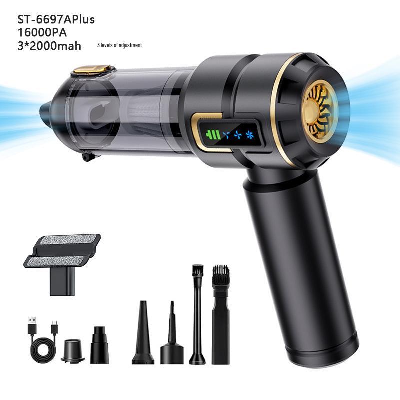 Handheld Brushless Motor Car Vacuum Cleaner with LCD Display, Suction, and Blower