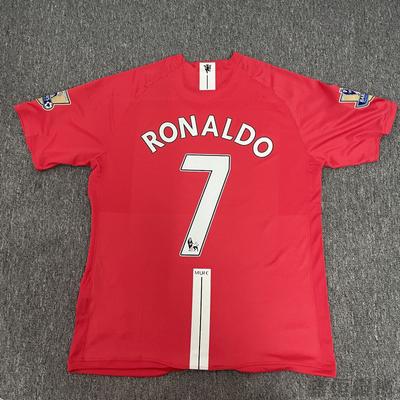 0708 Red Devils Retro Jersey Home Court No. 7 Ronaldo Fan Version Champions League Version Short-sleeved Long-sleeved Football Jersey Set