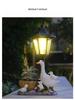 Solar-Powered Duck Garden Statue: Outdoor Resin Ornament for Courtyard Décor