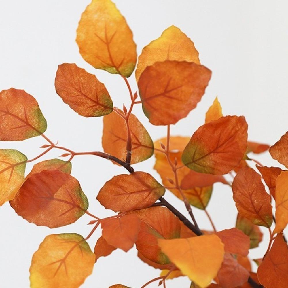 98cm Artificial Long Beech Branch Floral Lifelike Simulation Silk Beech Leaf Realistic Luxury Green Plants Leaves Hotel