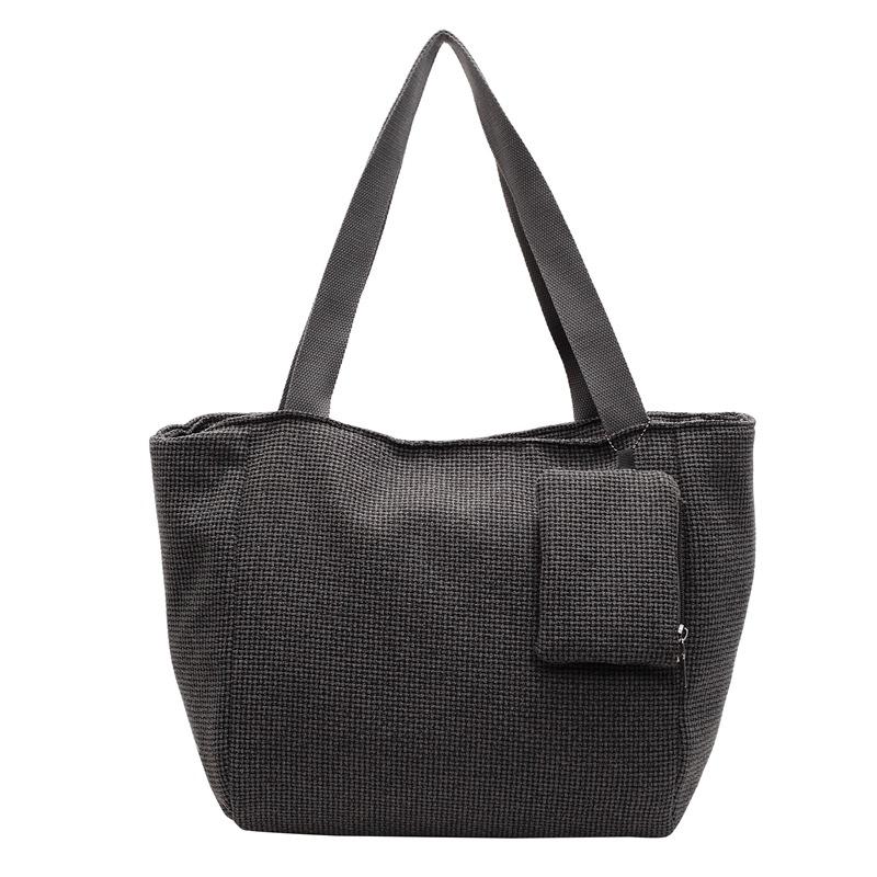 Woven Fabric Bag for Women Large Capacity Winter Versatile Ruiying Commuter Shoulder Bag College Student Class Toy Bag