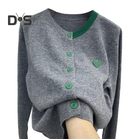 

Женский осенне-зимний вязаный кардиган, однобортный, с круглым вырезом, в тон, эластичный, с длинным рукавом, теплый, антипиллинговый, женский свитер, пальто серый