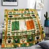 1Pc St.Patrick's Day Print Flannel Blanket, High quality Comfortable for All Seasons, Home Decor, Warmth and Comfort, Perfect for Christmas Gifts W69