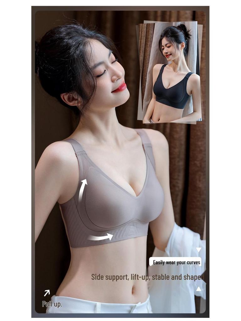 Tila Seamless Jelly Support Shaping Bra - Wirefree, Anti-Sagging, Fixed Cup for Small Chest