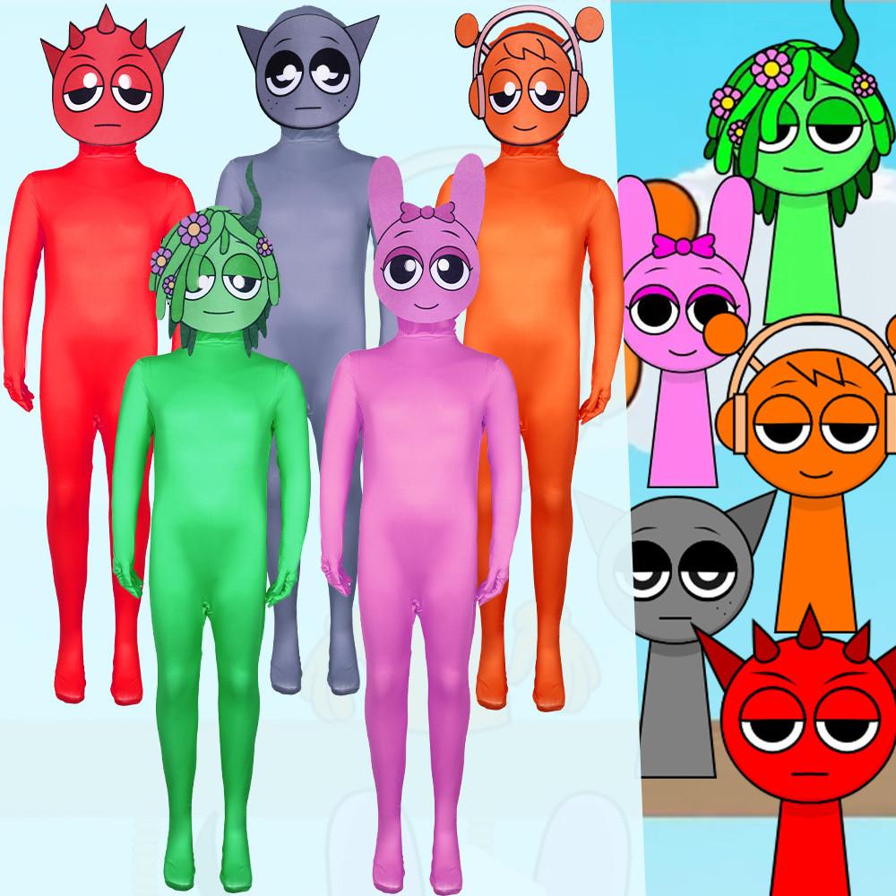 Cosplay Incredibox Sprunki Costume Costume Full Body Game Performance Jumpsuit