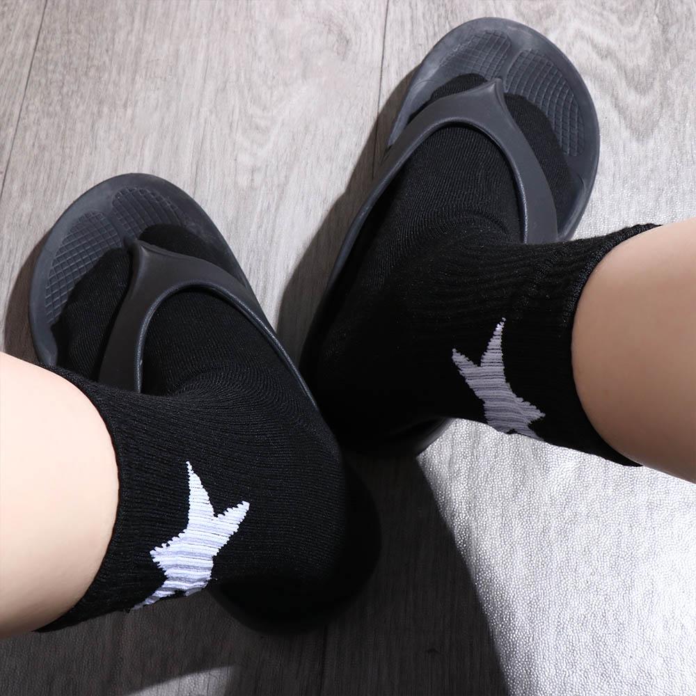 Cotton Anti-Odour Korean Style Outfits Tide Mid-Calf Socks Couple's Version Five-Pointed Star Socks