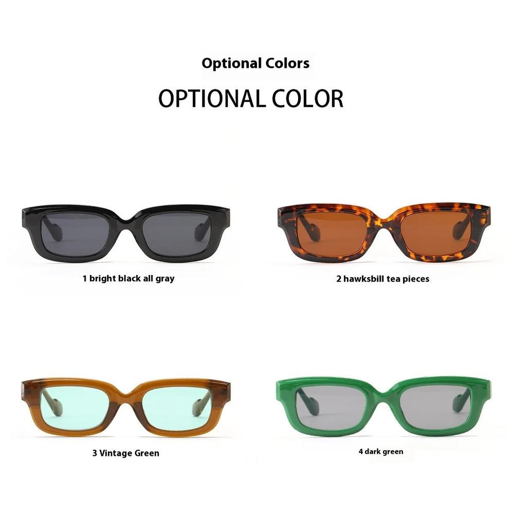 2026 Tortoiseshell Frame Square Glasses With A Small Face Trendy Women, Summer Y2K Personalized Sunglasses For Men
