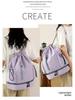 Stylish Outdoor Basketball Backpack with Reflective Strips - Lightweight, Large Capacity, Drawstring Closure
