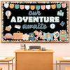 48 PCS Travel Theme Bulletin Board Set Classroom Decorations Travel Bulletin Board Border Motivational Our Adventure Awaits Cutout for Kid Back To