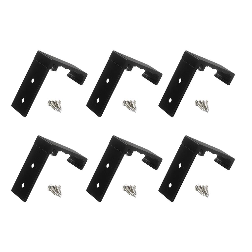 6Pcs Folding Coat Hooks Aluminum Alloy Wall Hooks Headset Wall Hanger for Hanging Coats Bags Hat Towel Keys