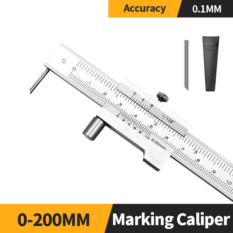 

Штангенциркуль Kerseo Marking с твердосплавной иглой 0-200 мм, параллельная линейка для разметки из нержавеющей стали, измерительный инструмент