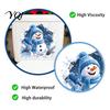 Durable PVC Window Clings Christmas Snowman Toilet Stickers, 3D Bathroom Wall Decals, Festive Home Art Waterproof Seat Creative Holiday Decor Decals