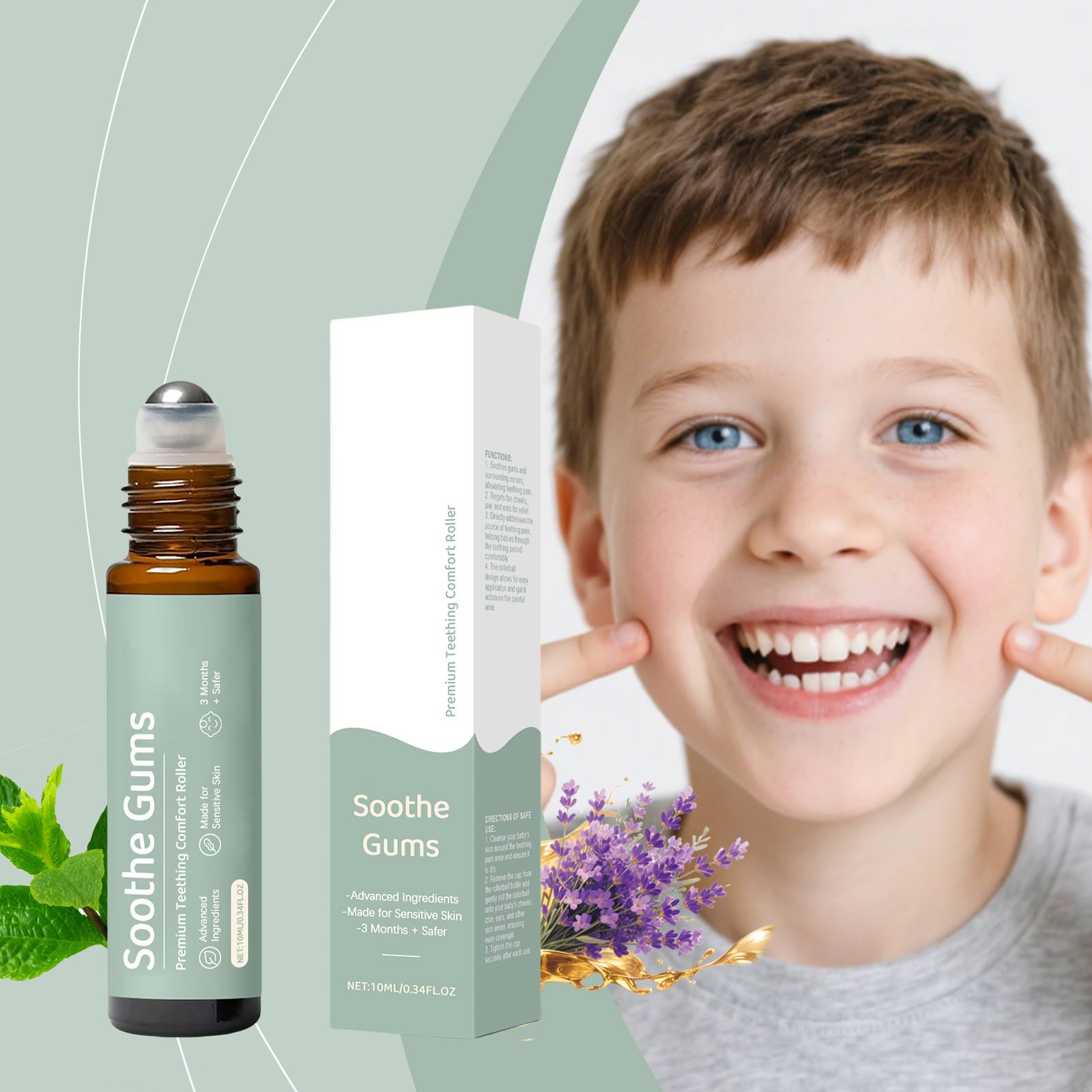 

Teething Pain Relief For Babies Soothing For Infants And Toddlers Is Suitable For Reducing Uncomfortable Crying During Teething,10ml One Size білий