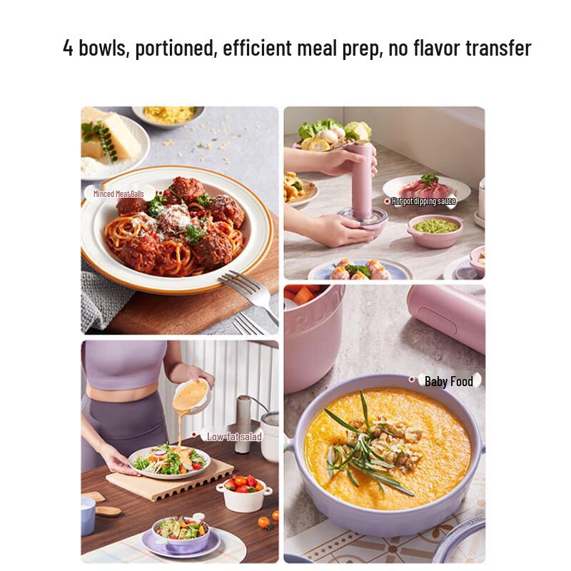BRUNO Multi-functional Ceramic Food Chopper & Meat Grinder CN plug (adapter included)