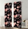 2pcs Rose gold heart-shaped curtains   light luxury and romance   bedroom and living room   decorative with drawbar pockets