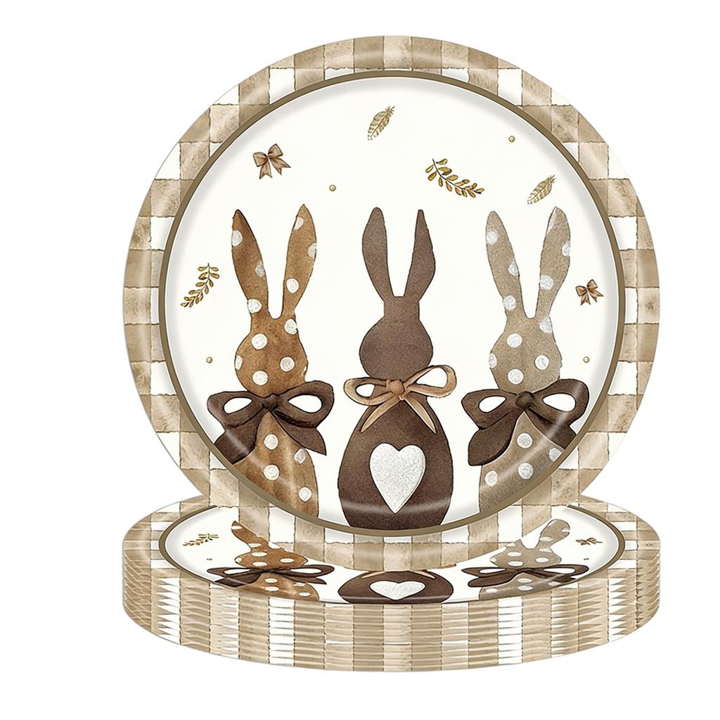 Happy Easter Easter Vintage Happy Easter Themed Disposable Paper Plates, Cups, And Napkins.