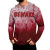 Men's Long Sleeve Hoodie with Sun Halloween Print Pullover