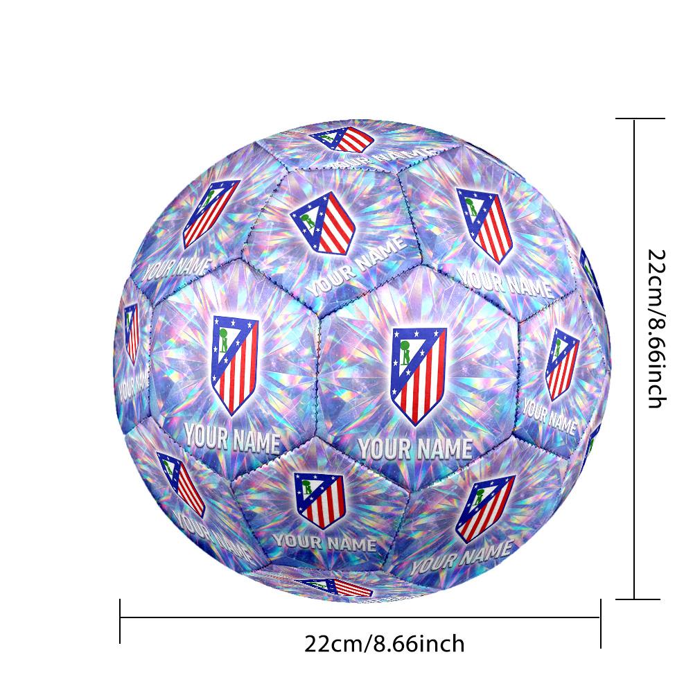 Size 5 Football Custom Name Text, Outdoor Training Soccer BallAtletico Madrid