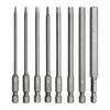 Magnetic Slotted Cross Screwdrivers with 1/4 Inch Hex Shank Long Phillips Magnetic Screwdriver Bits for Impact Drill