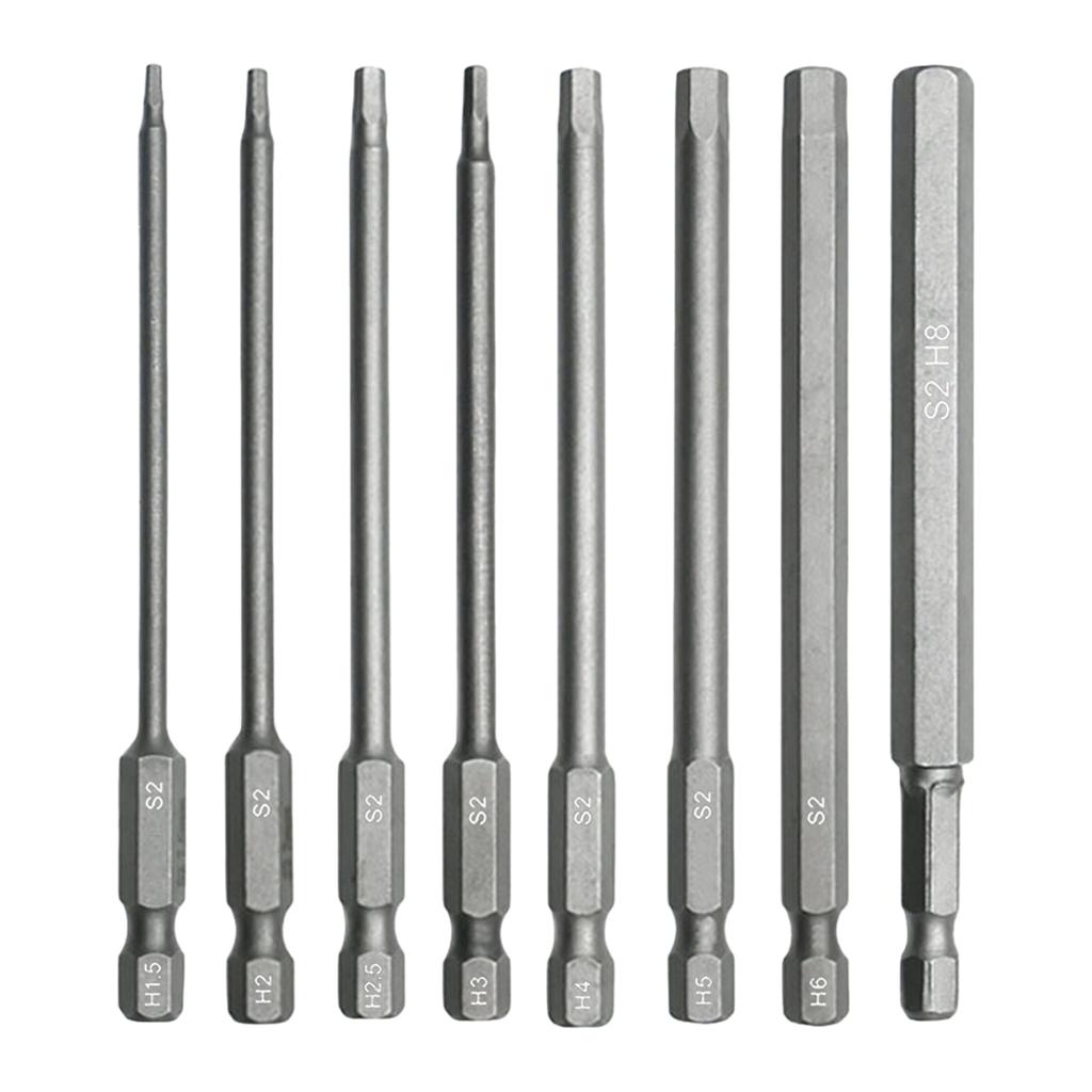 Magnetic Slotted Cross Screwdrivers with 1/4 Inch Hex Shank Long Phillips Magnetic Screwdriver Bits for Impact Drill