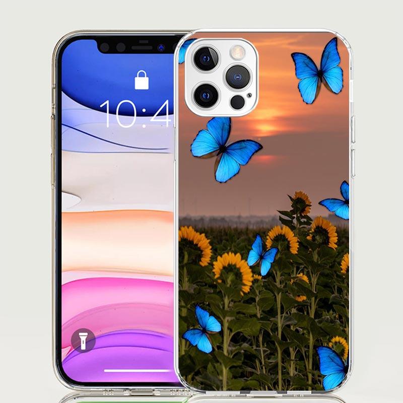 Beauty Yellow Sunflower Print Case Phone Cover for Apple iphone 16 15 14 13 12 Mini 11 Pro Max 16E X XS XR 7 Plus 8 + SE 2020 Tr