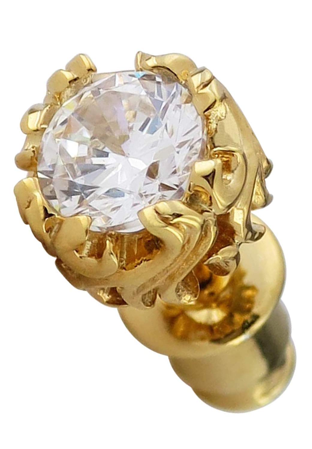 

Royal Stag ZEST K23 Royal Gold Plated Arabesque Single Stud Earring in Sterling Silver (1 Piece, Single Ear) for Men