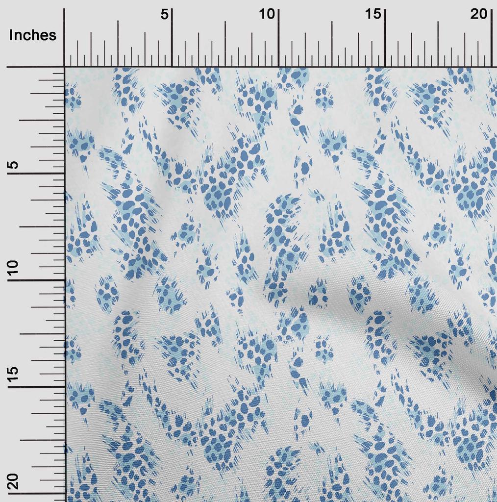 oneOone Cotton Flex Medium Blue Fabric Animals Quilting Supplies Print Sewing Fabric By The Yard 40 Inch