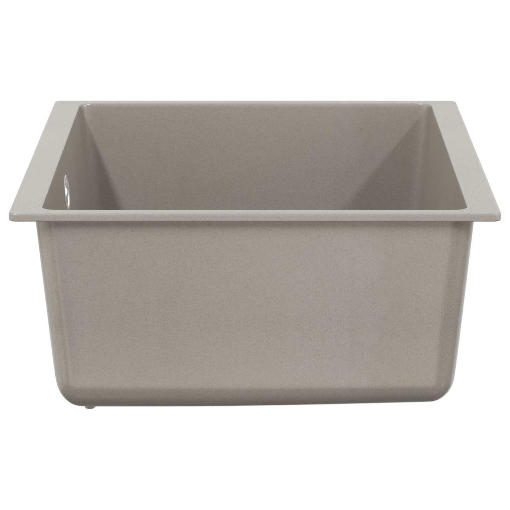 Grey Kitchen Sink 530 x 460 mm 80percent Quartz and 20percent Resin