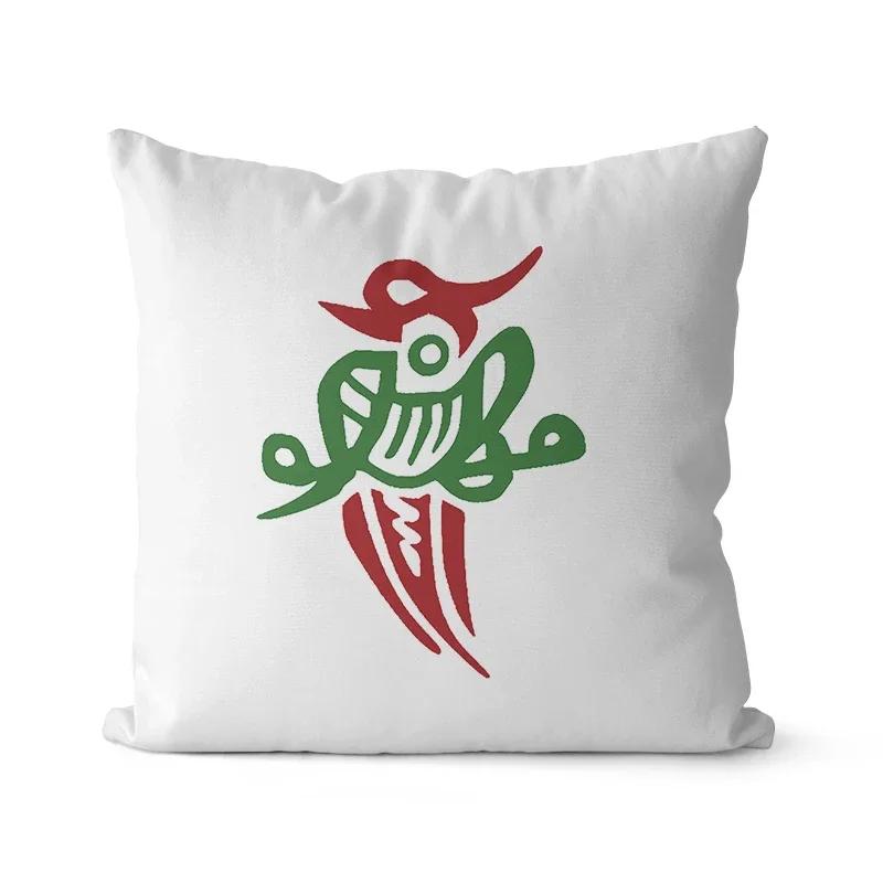 Chinese Traditional Culture Mahjong Printed Soft Square Pillowslip Polyester Cushion Cover Pillowcase Living Room Home Decor